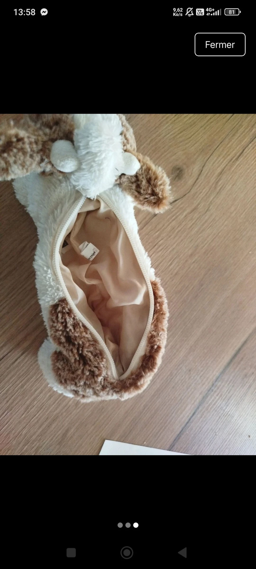 Bolsa de pelúcia vaca – photo 3